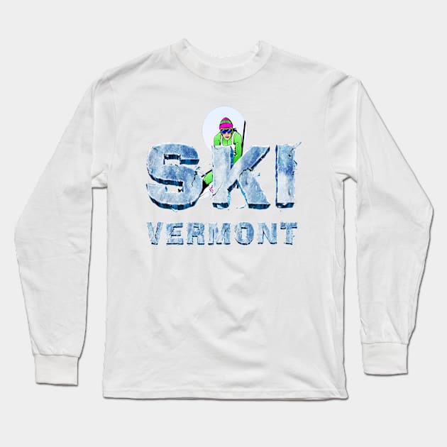 Ski Vermont Long Sleeve T-Shirt by teepossible